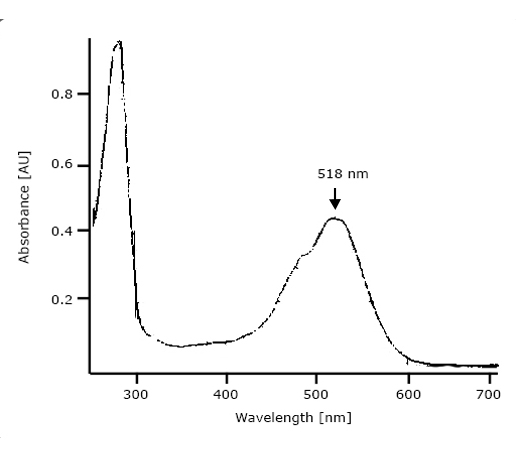 Channelodopsin absoprtion spectrum measured by Cube Biotech